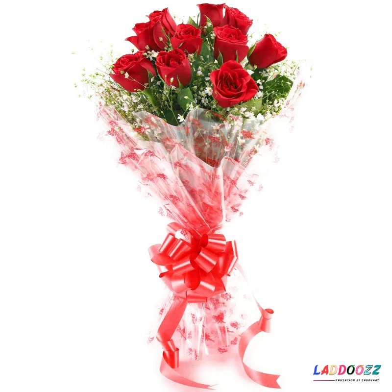 Red Roses Bouquet Fresh Flowers 10